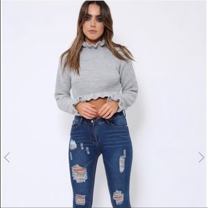 Rebellious Fashion crop sweater